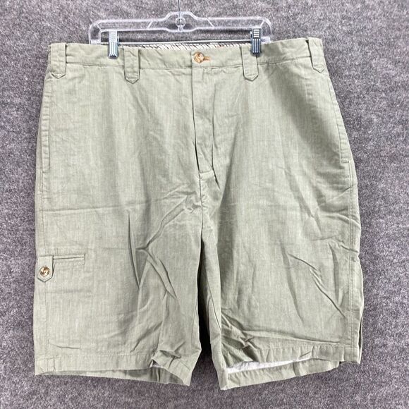 Road Cargo Shorts Men 42 Gray High Rise Flat Front Cotton Pockets Regular Fit - Picture 4 of 10